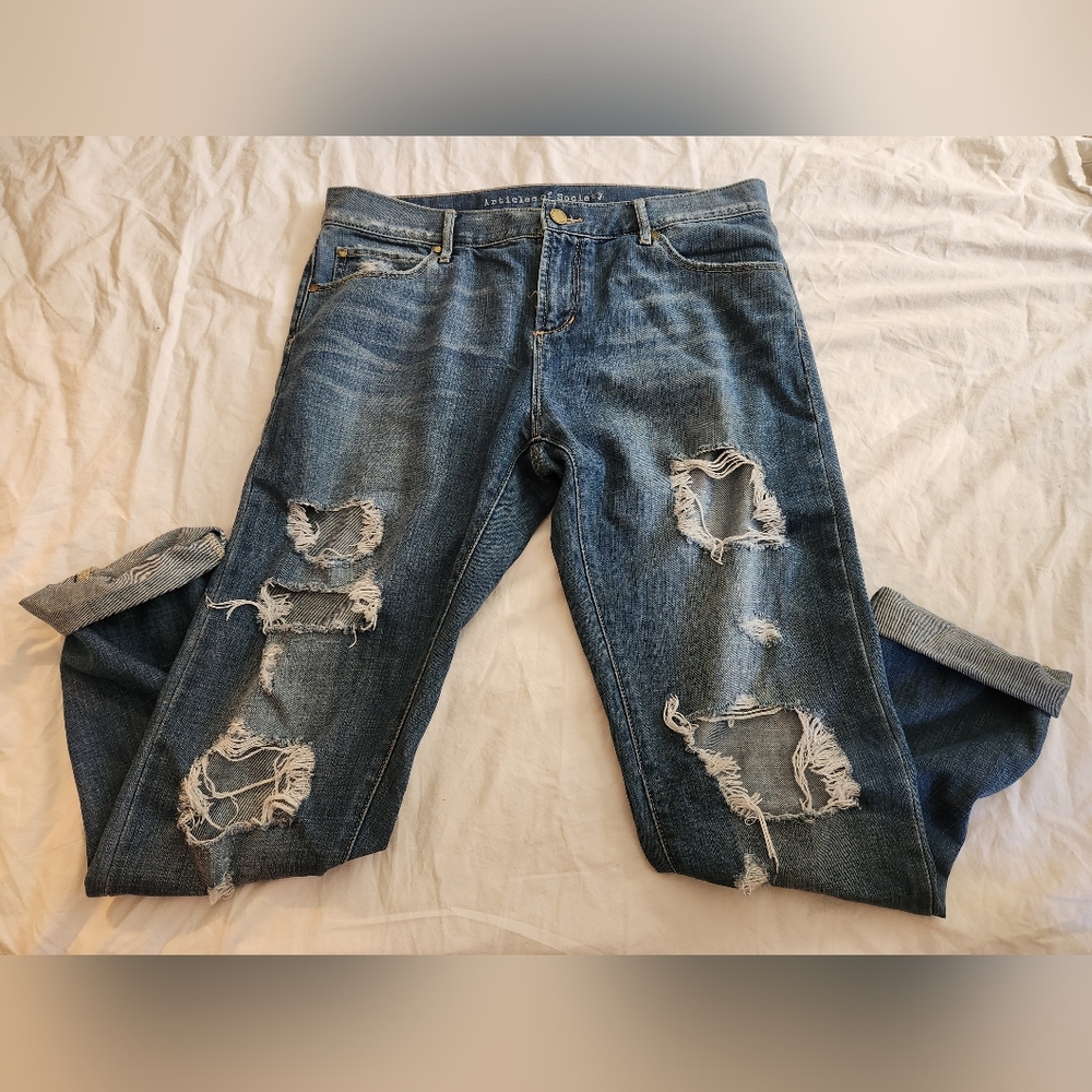 Articles of Society ripped boyfriend jeans